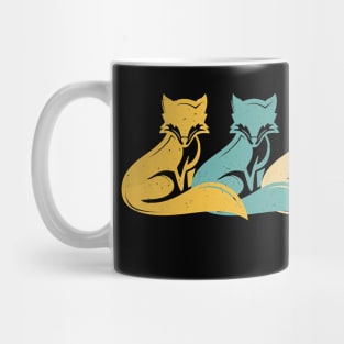 Fox Vintage Retro Prairie Vixen Animal Lover 60s 70s Mug